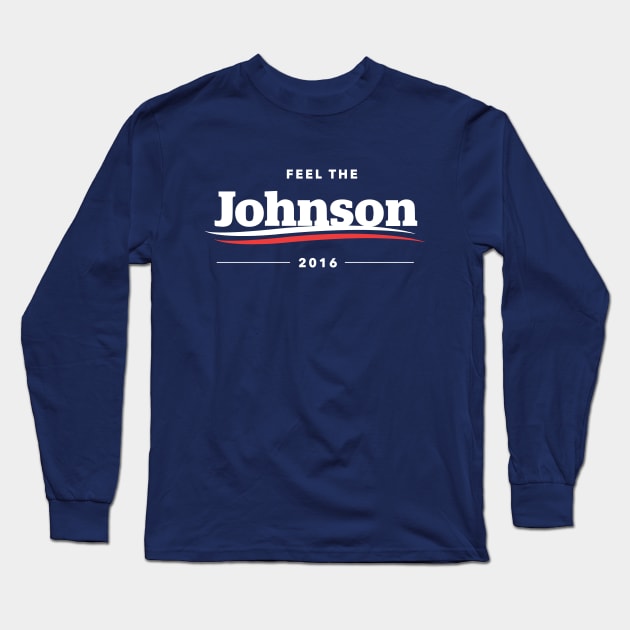 Feel The Johnson 2016 T-Shirt | Bern Sanders Parody Long Sleeve T-Shirt by dumbshirts